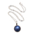 Cultured pearl pendant necklace, 'Ocean Orb' - Blue Cultured Pearl Pendant Necklace from Bali (image 2a) thumbail