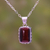 Tiger's eye pendant necklace, 'Eye Waves' - Red Tiger's Eye Pendant Necklace from Bali thumbail