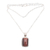 Tiger's eye pendant necklace, 'Eye Waves' - Red Tiger's Eye Pendant Necklace from Bali (image 2a) thumbail