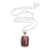 Tiger's eye pendant necklace, 'Eye Waves' - Red Tiger's Eye Pendant Necklace from Bali (image 2d) thumbail