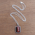 Tiger's eye pendant necklace, 'Red Rectangle' - Rectangular Red Tiger's Eye Pendant Necklace from Bali (image 2b) thumbail