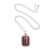 Tiger's eye pendant necklace, 'Red Rectangle' - Rectangular Red Tiger's Eye Pendant Necklace from Bali (image 2d) thumbail