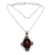 Tiger's eye pendant necklace, 'Wild Eye' - Oval Red Tiger's Eye Pendant Necklace from Bali (image 2a) thumbail