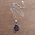 Tiger's eye pendant necklace, 'Wild Eye' - Oval Red Tiger's Eye Pendant Necklace from Bali (image 2b) thumbail