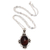 Tiger's eye pendant necklace, 'Wild Eye' - Oval Red Tiger's Eye Pendant Necklace from Bali (image 2c) thumbail