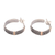 Gold accented sterling silver half-hoop earrings, 'Traditional Curves' - 18k Gold Accented Sterling Silver Half-Hoop Earrings (image 2c) thumbail