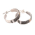 Gold accented sterling silver half-hoop earrings, 'Traditional Curves' - 18k Gold Accented Sterling Silver Half-Hoop Earrings (image 2d) thumbail