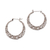 Sterling silver hoop earrings, 'Balinese River' - 925 Sterling Silver Hoop Earrings with Wire and Dot Motifs (image 2a) thumbail