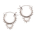 Sterling silver hoop earrings, 'Delightful Bubbles' - Bubble Pattern Sterling Silver Hoop Earrings from Bali thumbail