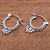 Sterling silver hoop earrings, 'Delightful Bubbles' - Bubble Pattern Sterling Silver Hoop Earrings from Bali (image 2b) thumbail