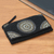 Beaded clutch, 'Circle of Beauty in Black' - Circle Pattern Beaded Clutch in Black from Bali (image 2b) thumbail