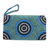 Pulsera con cuentas - Bolso de mano con diseño de círculos y abalorios en azul de Bali