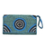 Beaded wristlet, 'Circle of Beauty in Blue' - Circle Pattern Beaded Wristlet in Blue from Bali