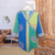 Rayon tunic, 'Color Symphony in Green' - Green and Blue Hand Batik Textured Rayon Flowing Tunic (image 2c) thumbail