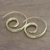 Gold plated sterling silver half-hoop earrings, 'Golden Curl' - 18k Gold Plated Sterling Silver Half-Hoop Earrings from Bali