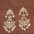 Gold plated sterling silver chandelier earrings, 'Sacred Beauty' - 18k Gold Plated Sterling Silver Chandelier Earrings thumbail
