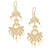 Gold plated sterling silver chandelier earrings, 'Sacred Beauty' - 18k Gold Plated Sterling Silver Chandelier Earrings (image 2a) thumbail