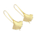 Ohrhänger aus vergoldetem Sterlingsilber - Vergoldete Ginko-Blatt-Ohrringe aus Sterlingsilber