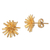 Gold plated sterling silver stud earrings, 'Golden Coral' - Modern 18k Gold Plated Sterling Silver Stud Earrings (image 2d) thumbail