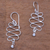 Sterling silver dangle earrings, 'Bali Current' - Wavy Sterling Silver Dangle Earrings Crafted in Bali