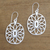 Sterling silver dangle earrings, 'Bright Future' - Brushed-Satin Sterling Silver Dangle Earrings from Bali