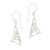 Sterling silver dangle earrings, 'Modern Cloth' - Modern Sterling Silver Dangle Earrings Crafted in Bali