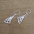 Sterling silver dangle earrings, 'Modern Cloth' - Modern Sterling Silver Dangle Earrings Crafted in Bali