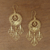 Gold plated sterling silver chandelier earrings, 'Princess Night' - Gold Plated Sterling Silver Chandelier Earrings from Bali thumbail