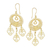 Gold plated sterling silver chandelier earrings, 'Princess Night' - Gold Plated Sterling Silver Chandelier Earrings from Bali (image 2a) thumbail