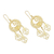 Gold plated sterling silver chandelier earrings, 'Princess Night' - Gold Plated Sterling Silver Chandelier Earrings from Bali (image 2c) thumbail
