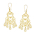 Gold plated sterling silver chandelier earrings, 'Real Beauty' - Artisan Crafted Gold Plated Sterling Silver Earrings (image 2a) thumbail