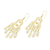 Gold plated sterling silver chandelier earrings, 'Real Beauty' - Artisan Crafted Gold Plated Sterling Silver Earrings (image 2c) thumbail
