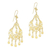Gold plated sterling silver chandelier earrings, 'Simply Glamorous' - Handmade Gold Plated Sterling Silver Chandelier Earrings (image 2a) thumbail