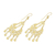 Gold plated sterling silver chandelier earrings, 'Simply Glamorous' - Handmade Gold Plated Sterling Silver Chandelier Earrings (image 2c) thumbail