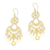 Gold plated sterling silver chandelier earrings, 'Bali Glamour' - Sterling Silver Chandelier Earrings Plated in 18k Gold (image 2a) thumbail