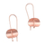 Rose gold plated sterling silver drop earrings, 'Urban Minimalism' - Modern Rose Gold Plated Sterling Silver Drop Earrings (image 2c) thumbail