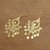Gold plated sterling silver earrings, 'Peacock Plumes' - 18k Gold Plated Sterling Silver Chandelier Earrings (image 2b) thumbail