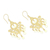 Gold plated sterling silver earrings, 'Peacock Plumes' - 18k Gold Plated Sterling Silver Chandelier Earrings (image 2c) thumbail