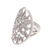 Sterling silver cocktail ring, 'Many Leaves' - Leaf Motif Sterling Silver Cocktail Ring from Bali (image 2d) thumbail