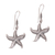 Sterling silver dangle earrings, 'Sanur Starfish' - Sterling Silver Starfish Dangle Earrings from Bali thumbail