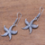 Sterling silver dangle earrings, 'Sanur Starfish' - Sterling Silver Starfish Dangle Earrings from Bali (image 2b) thumbail