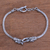 Men's sterling silver pendant bracelet, 'Spiritual Dragon' - Men's Sterling Silver Dragon Pendant Bracelet from Bali (image 2) thumbail