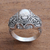 Men's sterling silver ring, 'Elephant Temple' - Men's Sterling Silver Elephant Ring from Bali thumbail