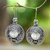 Citrine dangle earrings, 'Sukawati Guardian' - Citrine and Bone Dangle Earrings Crafted in Bali (image 2) thumbail