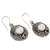 Citrine dangle earrings, 'Sukawati Guardian' - Citrine and Bone Dangle Earrings Crafted in Bali (image 2b) thumbail