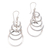 Sterling silver dangle earrings, 'Shimmering Moons' - 925 Sterling Silver Dangle Earrings with Circle Pattern