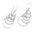Pendientes colgantes de plata de ley, 'Shimmering Moons' - Pendientes colgantes de plata de ley 925 con patrón circular