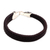 Men's leather and sterling silver braided wristband bracelet, 'Bun Claw in Brown' - Men's Leather and Sterling Silver Bracelet in Brown (image 2f) thumbail