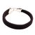 Men's leather and sterling silver braided wristband bracelet, 'Bun Claw in Brown' - Men's Leather and Sterling Silver Bracelet in Brown (image 2g) thumbail