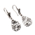 Sterling silver dangle earrings, 'Garden Teardrops' - Floral Teardrop Sterling Silver Dangle Earrings from Bali (image 2c) thumbail